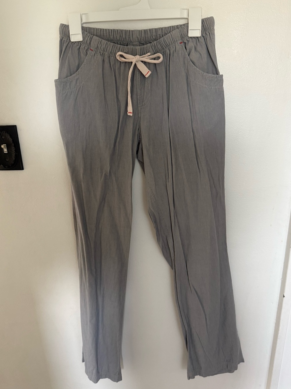 KAVU Light Gray Cotton Drawstring Pants